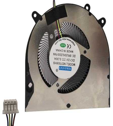 YLLOZDE Ventilateur de Refroidissement pour Max Book D16 BF07507H05FP pour One-Netbook OnexPlayer 2 Pro DC 5V 0,5A MD7508HS(DC 12V-1.25)