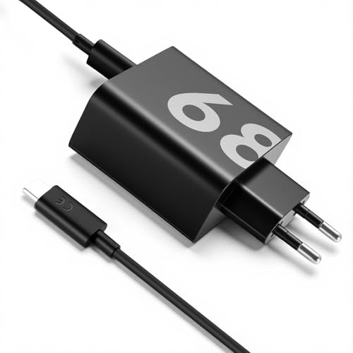 Ersatz für Motorola Ladegerät, 68W TurboPower GaN Schnellladegerät – Ladegerät 68 Watt für Motorola Edge Serie, Moto G Serie, ThinkPhone und USB-C Geräte(6,5A Ladekabel 1M)