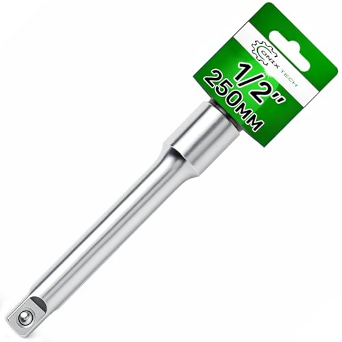 Alargador Carraca 1/2 Longitud 250 mm - Acero de Aleación de Cromo Vanadio CrV de alta Resistencia - Garantía de 5 Años - ONIX TECH