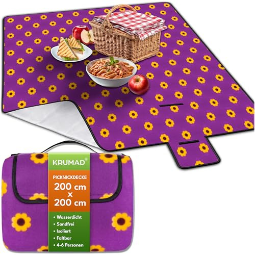 KRUMAD Picknickdecke, 3-lagige Outdoor-Decke, Isolierdecke, Camping Decke