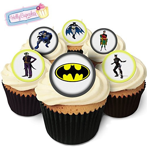 Holly Cupcakes 24 Wunderschöne essbare Kuchendekorationen: Batman