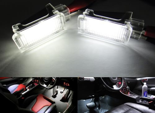 RZG 2x LED Interior Courtesy Footwell Under Door Step Boot Light White For A3 A4 A5 A6 Q5 TT Golf Scirocco 997 Boxster