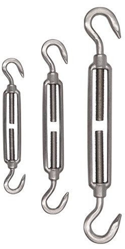 5x Spannschloss Edelstahl V4A M5 M6 M8 A4 Haken Ösen drei Typen wählbar (M5 Haken-Haken)