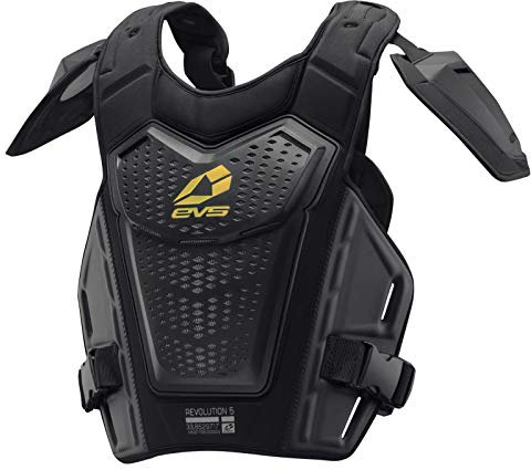 EVS Sports Revo 5 Roost Deflektor für Erwachsene (schwarz/hochsichtbar, groß/XL) – RV5-BK-L/XL