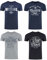 MUSTANG Tshirt Herren Baumwolle Regular Fit 4er Pack Set Rundhals Kurzarm Sommer Tee Shirt Logoprint, Größe:XL, Farbe:Farbmix (P11)