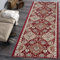 Carpeto Rugs Blumen Teppich Läufer Flur - Orientalisch Teppichläufer - Kurzflor, Weich - Flurläufer für Wohnzimmer, Schlafzimmer - Teppiche - Meterware - Rot Burgund 3-80 x 180 cm