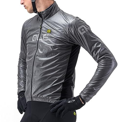 ALE' Klimatik Guscio Herrenjacke, reflektierend, Schwarz, GRAU, M