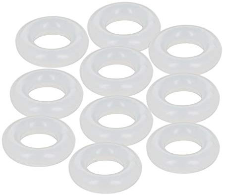 Othmro Lot de 10 Bagues d'espacement Rondes en Nylon, Blanc, 4 mm ID, 10 mm OD, 3 mm THK, pour Robinet de Douche, Tuyau d'arrosage, Joints Toriques de Remplacement