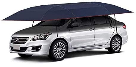 Auto Tenda, Semi-Automatica Impermeabile Auto Ombrello con Stand - Sunproof, Boost idraulica, antifurto, Anti-UV - Mobile Posto Auto Coperto per Tutti i Tipi di vetture