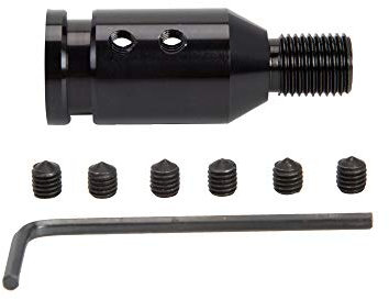 Possbay Universal Schaltknauf Adapter M12x1.25 für Schalthebel ohne Gewinde Adapter aus Aluminiumlegierung Schwarz