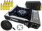Phoenix PC-20 Stainless Steel Gas Stove 1-Bulb Camping Stove + Grill Attachment + 8x Gas Cartridges + Hob Cross + Carry Bag and Case