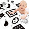 Richgv Carte Noir et Blanc Bébé - Jouet Bébé 3 Mois, Stimulation Visuelle de 40 Pages