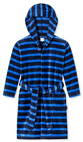Schiesser Jungen - Velour Bademantel, Dunkelblau_179497, 92 EU