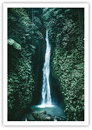 ARTTOR Poster Wandbild Kunstdruck 70x100cm Landschaften Natur - 5103 - P2X | Tropen Wasserfall Dschungel Vertikal ohne Rahmen Wohnzimmer Schlafzimmer Küche Büro Wanddeko Kunstposter ARTTOR