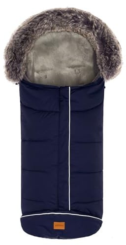 Fillikid Winterfußsack Mavensi 50 x 100 cm | Babyfußsack Kinderwagen Buggy mit Reißverschluss | Kuschelsack Einschlagdecke | Warmer Universal Thermo-Fusssack | abnehmbare Lammfellauflage