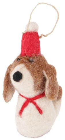 Weihnachtsschmuck Filzdekoration handgemachte Tiere aus Filz, Hund