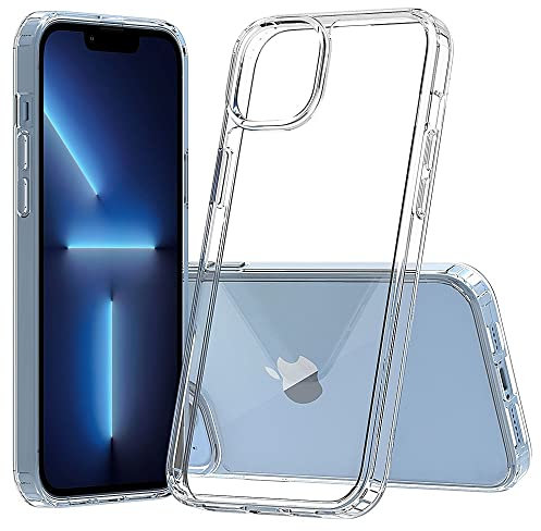 JT Berlin Pankow-Clear Schutzhülle kompatibel mit Apple iPhone 14 Plus (Stoßabsorbierender TPU Rahmen, Kratzfeste Rückseite aus Acrylglas, Anti-Fingerabdruck Beschichtung) transparent