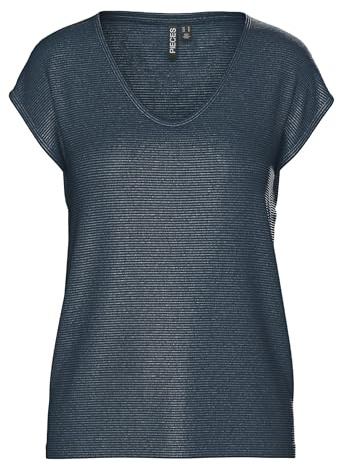 Pieces Women's Pcbillo Tee Lurex Stripes Noos T-Shirt (Pack of 1)