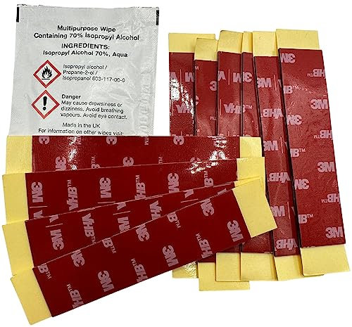 SPYDER TAPE Premium Number Plate Sticky Pads with 5952 Adhesive - Double-Sided, Heavy-Duty Car License Plate Fixings - Weatherproof, Professional Strength, Residue Free - 10 Pack
