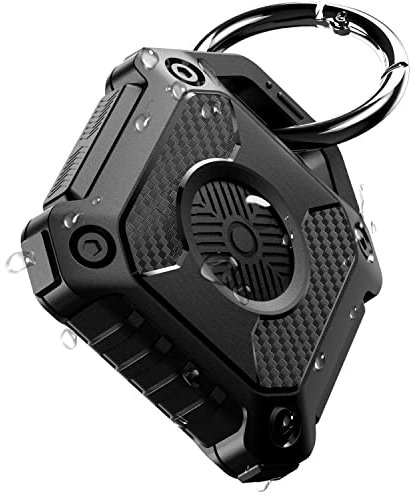 ONEONTA Airtag Anhänger - Airtag Schlüsselanhänger - Airtag Hülle Wasserdicht - Air Tages Anhänger für Apple - Airtag Halter Hund, Robust TPU, Schwarz