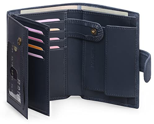 SENDEFN Herren Geldbörsen mit RFID Schutz, Groß Echtleder Portemonnaie Herren in Hochformat, Trifold Geldbeutel für Männer, Brieftasche Wallet Portmonee mit 16 Kartenfächer & Münzfach