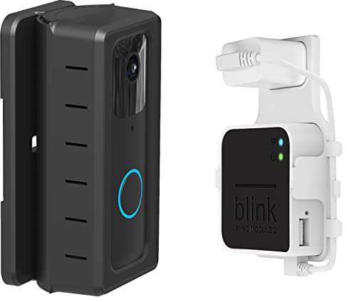 Adhesive Door Mount for Blink Video Doorbell, Adjustable Doorbell Mounting Bracket Accessories for Blink Doorbell Security System