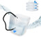 Relaxdays Jerrican d’Eau Pliable, en Lot de 4, 20 litres, avec Robinet, sans BPA, Anse et poignée, Transparent/Bleu