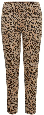 ICHI IHKATE Leopard Jacquard PA Damen Stoffhose Hose 80% Polyester, 18% Viskose, 2% Elasthan Regular fit
