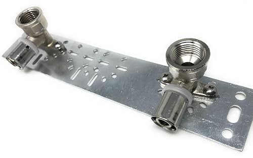 16er Pressfitting - 1/2 Wandwinkel auf Montageplatte für Aluverbundrohr, Pressfitting 16x2, DVGW