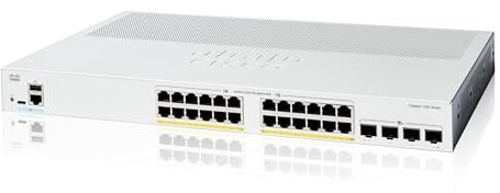 Cisco Catalyst 1200-24P-4X Smart Switch, 24 porte GE, PoE, 4 porte SFP+ 10GE, protezione limitata a vita (C1200-24P-4X)
