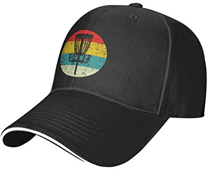 RFSHOP Retro Disc Golf Baseball Cap, Trucker Hats Vintage Cotton Dad Hat for Men Women Black, #333, One size
