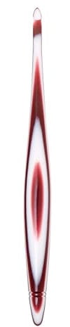 Ommi Ergonomic Handle Crochet Hooks | Handcrafted 17 cms Crochet Hook | Knitting Needle, Craft Yarn Weave | Best Gift! (Brown and White, 6.5 mm)