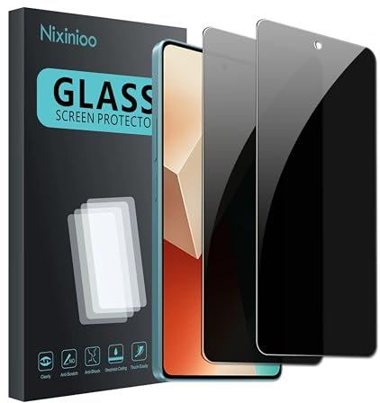 [2 Piezas]Proteccion de Pantalla para Xiaomi Redmi Note 13, Vidrio Templado Pantalla Completa Protección,[Anti Voyeur]，[Anti Espía]，Protección de la Privacidad Seguridad Proteccion de Pantalla