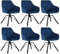 WOLTU Esszimmerstühle drehbar 6er Set, für Esszimmer Wohnzimmer, Bequeme Küchenstühle gepolstert mit Armlehnen Rückenlehne, mit Samtbezug, Blau