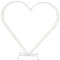 Herz Hochzeitsbogen,Herz Ballon Bogen Kit Metall Arch Stand Hochzeit Blumen Herzförmiges Kreis Rahmen Hoop Ständer Ballonbogen Set,für Hochzeit, Babyparty, Geburtstagsfeier, Jubiläum,Weiß,2.05m