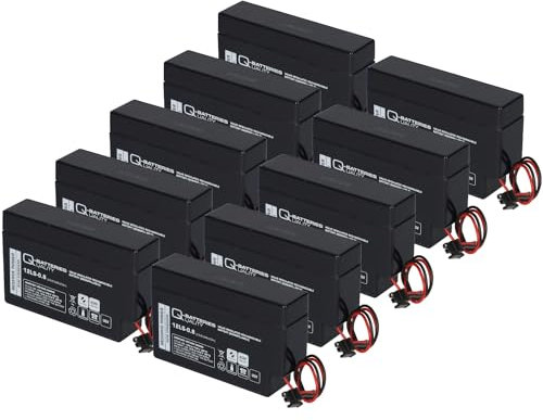 10x Q-Batteries 12LS-0.8 12V 0,8Ah AGM Blei-Vlies Akku Heim & Haus