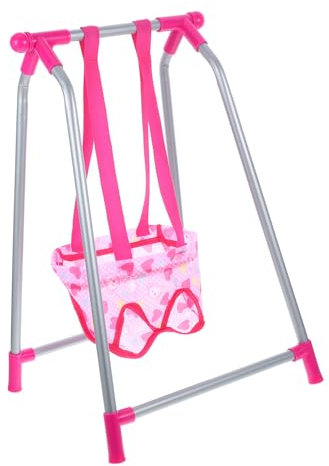HEMOTON Dondolo per la casa delle bambole, accessorio per la casa delle bambole, altalena sospesa per bambole, modello in miniatura, modello di altalena in plastica per bambini