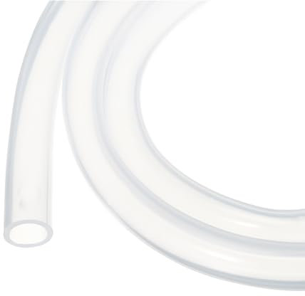 Rebower Tuyau en Silicone de 3 Mètres, 10 mm de DI et 13 mm de DE, Transparent, en Plastique Industriel pour Pompage, Vidange, Irrigation, Brassage, 3/8 x 1/2