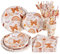 Homarkable Vaisselle jetable anniversaire fille - Set déco arc-en-ciel & papillons (gobelets, serviettes, pailles) pour mariage, fête de naissance ou anniversaire - 16 personnes