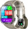 IOWODO Smartwatch Uomo con Chiamate, 2.01“ Militari Smart Watch con Torcia/900mAh Batteria/Bussola/2 Cinturini/SpO2/100 Sportive/Cardiofrequenzimetro/Sonno,Orologio Fitness Tracker per iOS/Andriod
