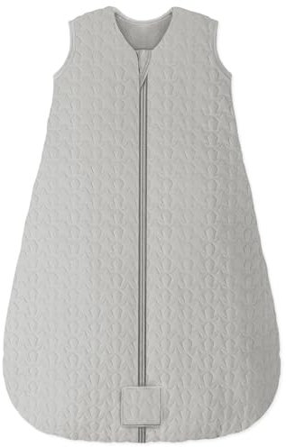 Unnivoll Schlafsack Baby Winter 2,5 Tog Baby Schlafsack 12-18 Monate Baumwolle Babyschlafsack Neugeborene Winterschlafsack Baby Warm und Weich 84 cm für Jungen Mädchen Grau