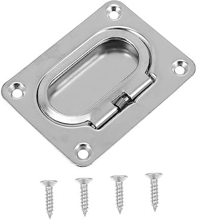 POPETPOP Boat Handle for Kayak Deck Stainless Steel Yacht Floor Handle Door Grip for Boat Accessories Easy Installation for Cabin Use