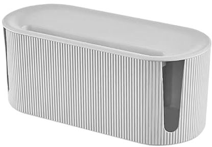 Cable Tidy Box | Desk Cable Management Solution | Cable Storage Box | Cable Organizer Box for Hiding Messy Cables Wire Management | Cable Dust Protector | Cable Management Box | Wire Organizer Box