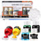 Allony Kit de peinture sur verre pour peinture sur verre, peinture sur verre, 25 ml x 6 couleurs de peinture + 1 pinceau + 1 palette de couleurs, couleurs vives, fort pouvoir couvrant
