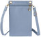 XSDSLS Pochette Téléphone Portable Femme,Mini Pochette pour Téléphone Portable en Cuir PU,Sac Téléphone Portable Bandoulière Réglable,Petite Sacoche pour Téléphone Portable pour Femmes (Bleu Ciel)