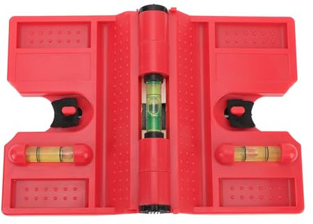 Magnetic Post Level Tool, Professional High Accuracy with 3 Vials, Folding Post Level Tool for Posts Pipes Railings and Signs