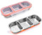 Modixun Bento-Snack-Behälter mit auslaufsicheren Deckeln, 3 Fächern, wiederverwendbar, 304 Edelstahl, Lebensmittelaufbewahrung, Lunchbox, Snackbox, 2 Stück