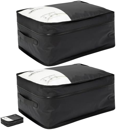 Vakuumbeutel für Kleidung Wiederverwendbar TPU Vakuumierbeutel mit Luftdichtem Ventil Reise Nylon Organizer mit IP67 Wasserdichtem Reißverschluss Luftdichte Packwürfel für Geschäftsreise