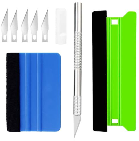 8 PCS Efficient Application Vinyl Wrap Tools Kit, Window Film Tools, Car Wrap Vinyl Installation Set with Squeegee and Trimmer, For Glass Film, Car Vinyl, Car Tint, Wallpaper Hanging