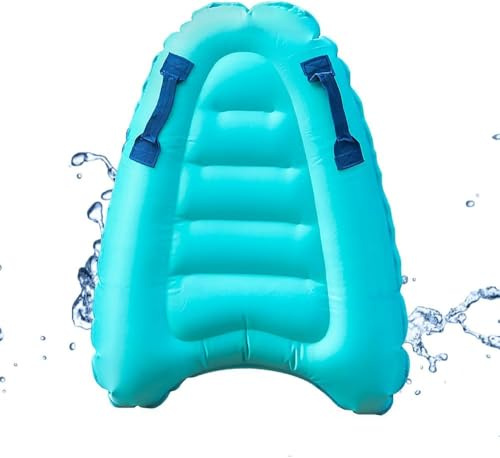 Aufblasbares Bodyboard, Leichtes Tragbares Schwimmenbrett mit Griffen, Aufblasbares Pool Float Surfbrett Bodyboard, Schwimmhilfen für Pool Beach, Sommer Wassersport für Anfänger Erwachsene, 70 x 60cm